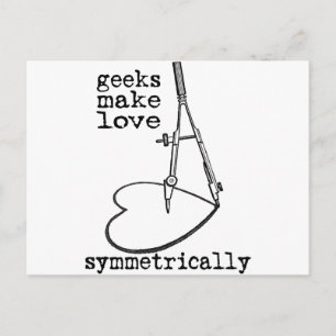 Geeks maken liefde symmetrisch briefkaart