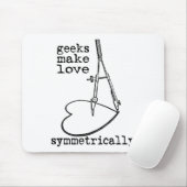 Geeks maken liefde symmetrisch muismat (Met muis)