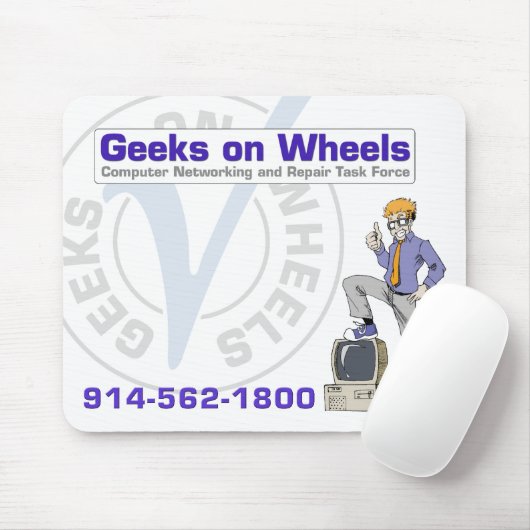 Geeks op wielen muismat (Met muis)