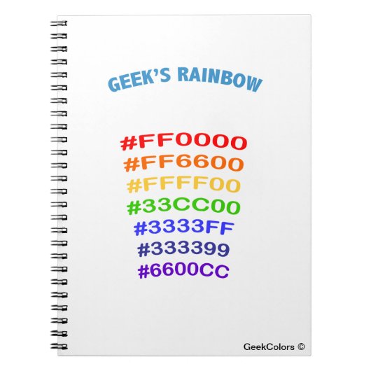 Geek's Rainbow Notitieboek (Voorkant)