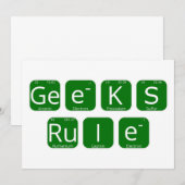 Geeks Regel Periodieke Tabelslogan Kaart (Voorkant / Achterkant)