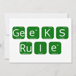Geeks Regel Periodieke Tabelslogan Kaart