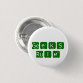 Geeks Regel Periodieke Tabelslogan Ronde Button 3,2 Cm (Voorkant /achterkant)