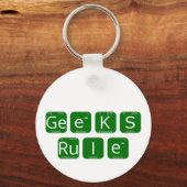 Geeks Regel Periodieke Tabelslogan Sleutelhanger (Voorkant)