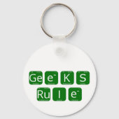 Geeks Regel Periodieke Tabelslogan Sleutelhanger (Achterkant)