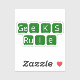 Geeks Regel Periodieke Tabelslogan Sticker