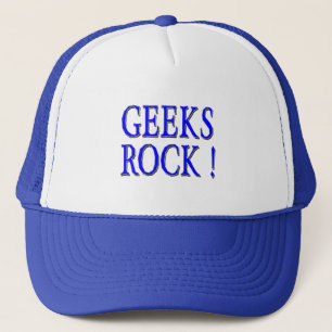 Geeks Rock!  Blauw Trucker Pet