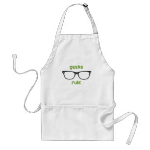 Geeks Rule Eyeglasses Standaard Schort