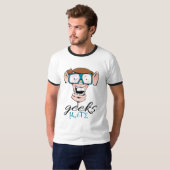 Geeks verenigen t-shirt (Voorkant volledig)