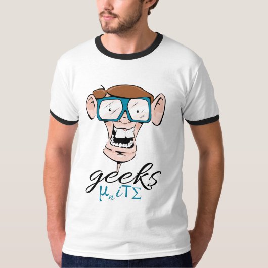 Geeks verenigen t-shirt (Voorkant)