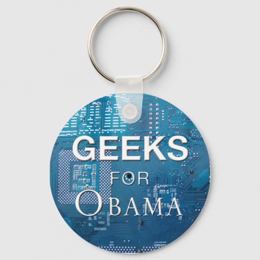 Geeks voor Obama Sleutelhanger (Voorkant)