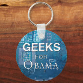 Geeks voor Obama Sleutelhanger (Voorkant)