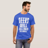 Geeks zal CTRL + S de wereld T-shirt (Voorkant volledig)