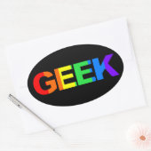 Geeky and Queer as. Ovale Sticker (Envelop)