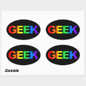 Geeky and Queer as. Ovale Sticker (Vel)