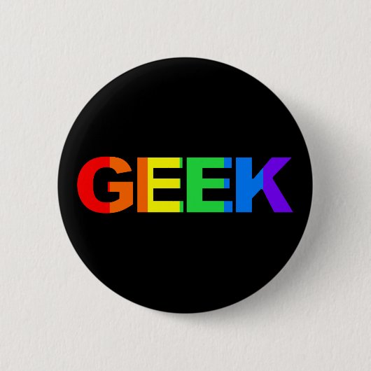 Geeky and Queer as. Ronde Button 5,7 Cm (Voorkant)