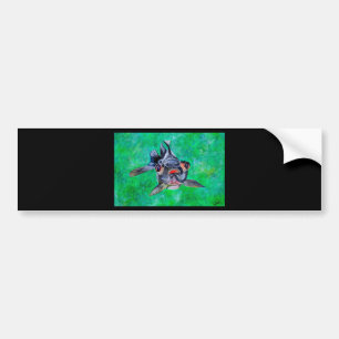 Geeky Blackmoor Goldfish met telescopische ogen Bumpersticker