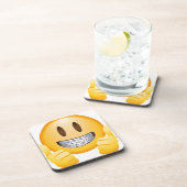 Geeky Braces Emoji Bier Onderzetter (Rechterzijde)