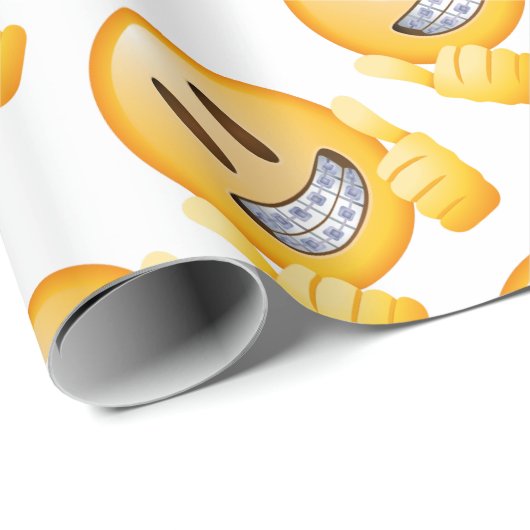 Geeky Braces Emoji Cadeaupapier (Rol Hoek)
