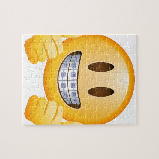 Geeky Braces Emoji Legpuzzel (Horizontaal)