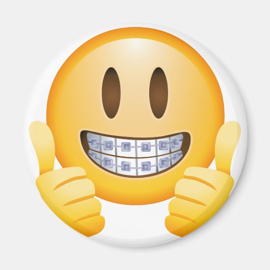 Geeky Braces Emoji Magneet (Voorkant)