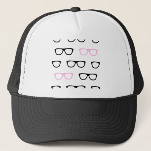 geeky bril roze geek trucker pet
