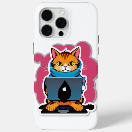 Geeky Cat serie Case-Mate iPhone Case (Achterkant)