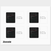 Geeky Computer, opdracht Rechthoekige Sticker (Vel)