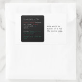 Geeky Computer, opdracht Rechthoekige Sticker (Tas)