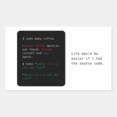 Geeky Computer, opdracht Rechthoekige Sticker (Voorkant)