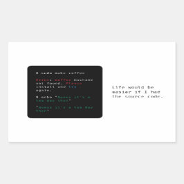 Geeky Computer, opdracht Rechthoekige Sticker