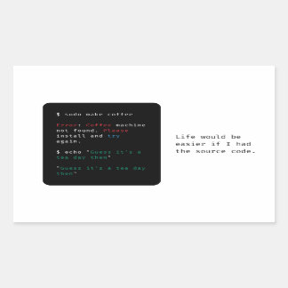 Geeky Computer, opdracht Rechthoekige Sticker