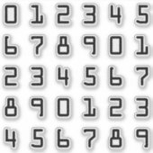 Geeky computerstijl cijfers / cijfers / cijfers sticker (Voorkant)