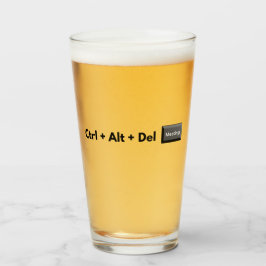 Geeky Control Alt Del Vergaderingen Glas