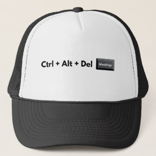 Geeky Control Alt Del Vergaderingen Trucker Pet