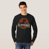 Geeky Dinosaurus Pixel Nerdy Computer Programmeren T-shirt (Voorkant volledig)