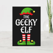 Geeky Elf Family Matching Group Christmas Geek  Kaart (Voorkant)