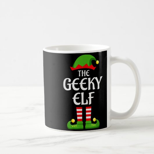 Geeky Elf Family Matching Group Christmas Geek  Koffiemok (Rechts)