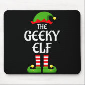 Geeky Elf Family Matching Group Christmas Geek  Muismat (Voorkant)