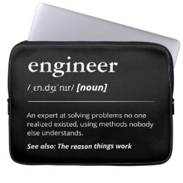 Geeky Engineering Gift Engineer Definitie Modern Laptop Sleeve