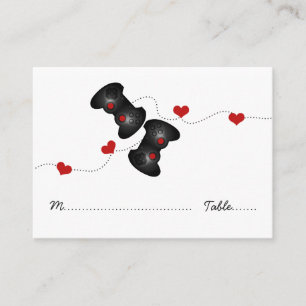 Geeky Gamer Place Cards (Donker) Plaatskaartje