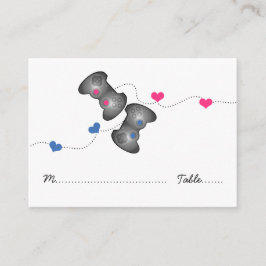 Geeky Gamer Wedding Place Kards Plaatskaartje