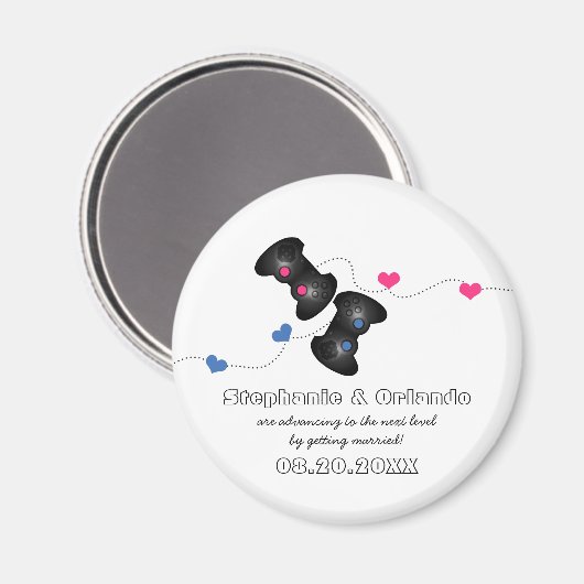 Geeky Gamers besparen de Datum Magnet Dark (Blauw/ (Voorkant / Achterkant)