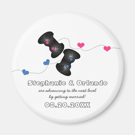 Geeky Gamers besparen de Datum Magnet Dark (Blauw/ (Voorkant)