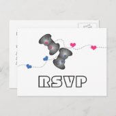 Geeky Gamers RSVP Briefkaart (Voorkant / Achterkant)