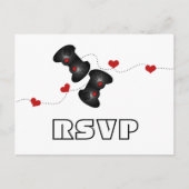 Geeky Gamers RSVP Briefkaart (Donker) (Voorkant)