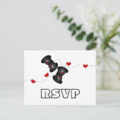 Geeky Gamers RSVP Briefkaart (Donker) (Staand voorkant)