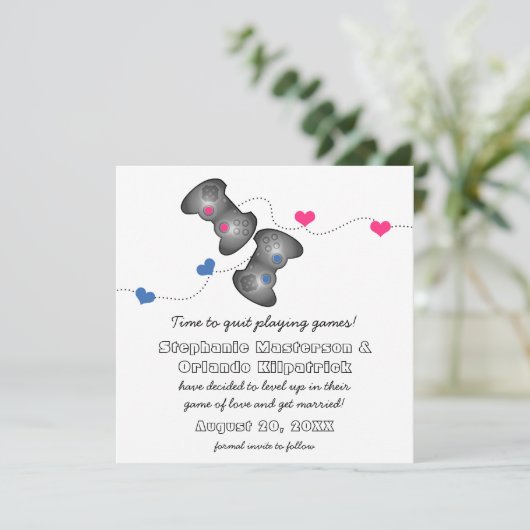 Geeky Gamers sparen de Datum Aankondiging (Staand voorkant)