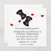 Geeky Gamers sparen de Datum Uitnodiging, Donker Save The Date (Voorkant / Achterkant)