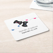 Geeky gamers Weddenschap Onderzetters donkerroze b (Schuin)